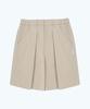 Millakodeu Detail Tuck Shorts - Beige