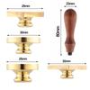 Wood Wax Sealing Stamp Handle Brass Sealing Wax Stamps Head Retro Rosewood Handle Wax Seal Copper Head For Scrapbooking Decor