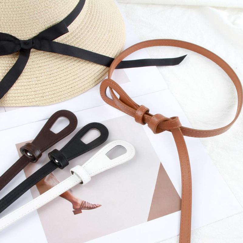 Thin Knot Belts For Women Lady Waist Belt Pu Straps Long Female Designer Dress Coat Accessories Waistband