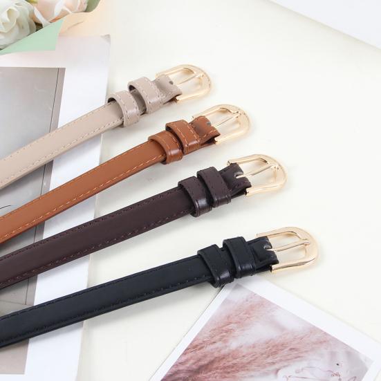 Cintura da Donna Lunghezza Regolabile Fascia in Ecopelle Colore Unico Cintura in Vita Accessori per Vestiti Camicie Pantaloni Gonne