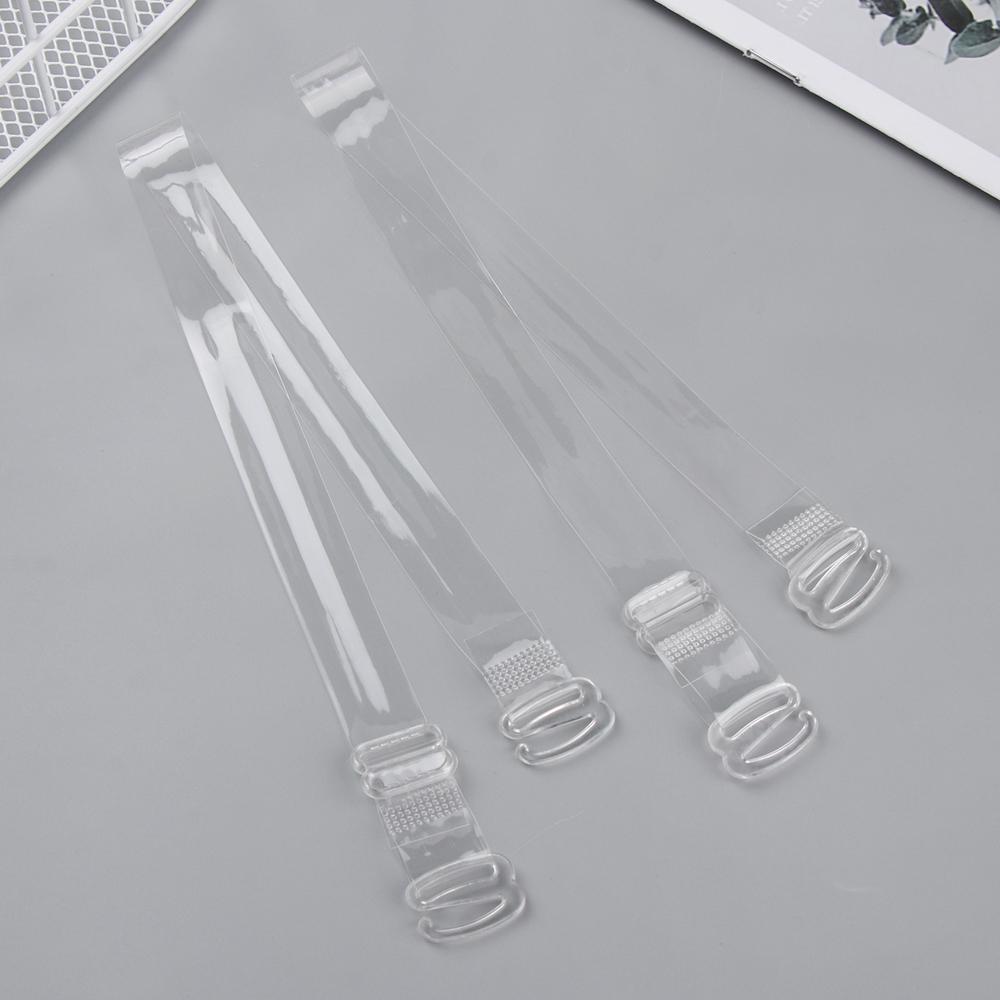 Clear Detachable Adjustable Bra Straps Steel Hook Invisible 1.5CM