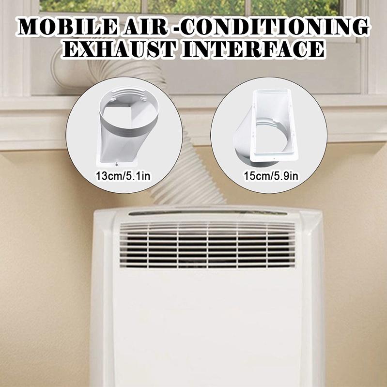 Portable AC Exhaust Hose Coupler Window Adapter Fitting for Mobile Air Conditioner Vent Tube Connector Universal 13cm/15cm Accessories