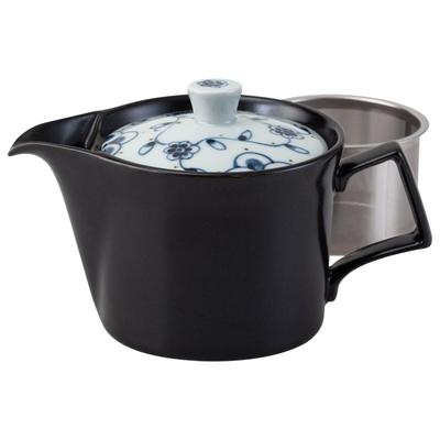 Imari-Ware Teekanne (Super Edelstahl mit Teesieb), Königliches Muster, blau, Fassungsvermögen ca.. 340ml, Hergestellt in Japan, 25505