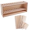 67-Loch Aquarellpinselhalter Holzrahmen Kosmetikpinsel Regal Kunstpinsel-Organizer