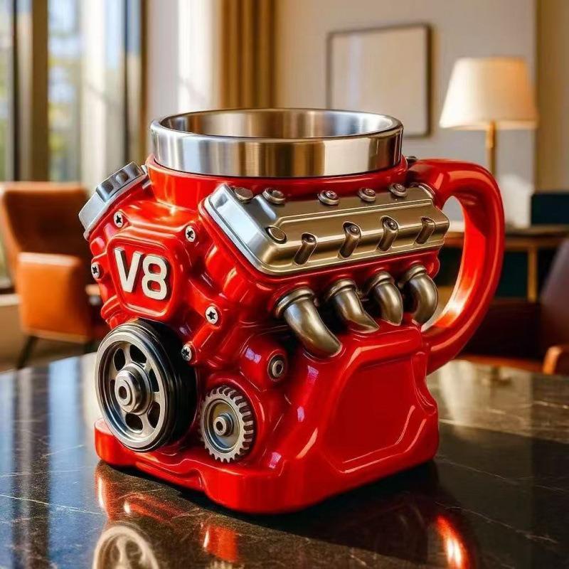 Popular mug v creative v resin stainless steel water cup Jaws cup ornament manufacturer