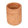 Natural Rattan Pen Stand Multipurpose Desktop Organiser Storage Container For Home Offices Desk Accessories Management