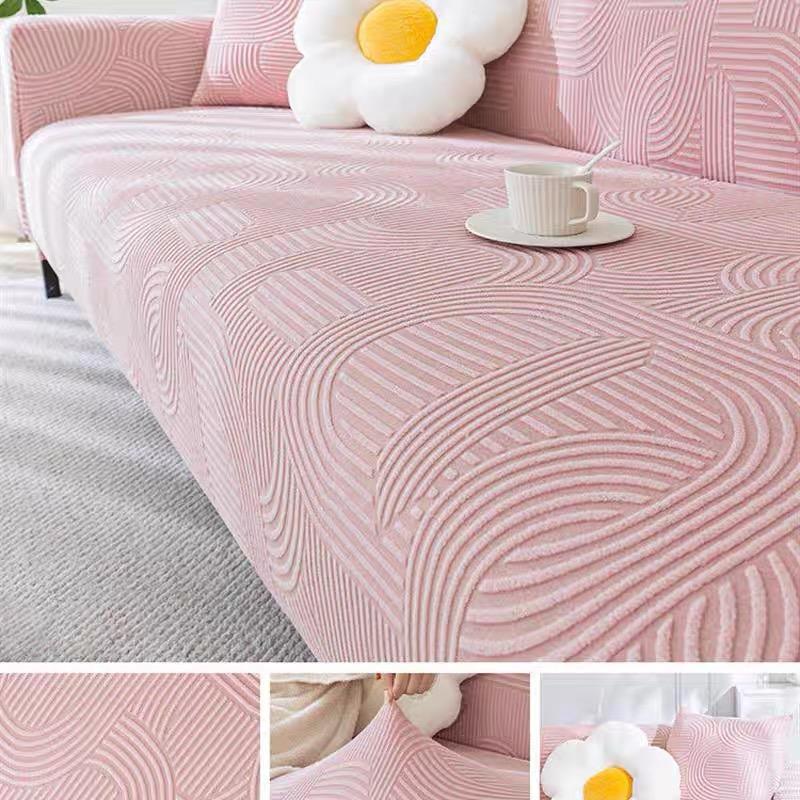Thick Nordic Jacquard Sofa Covers for Living Room Adjustable Elastic Sofa Cover Sofas Covers for Armchairs Non-slip Couch Cover
