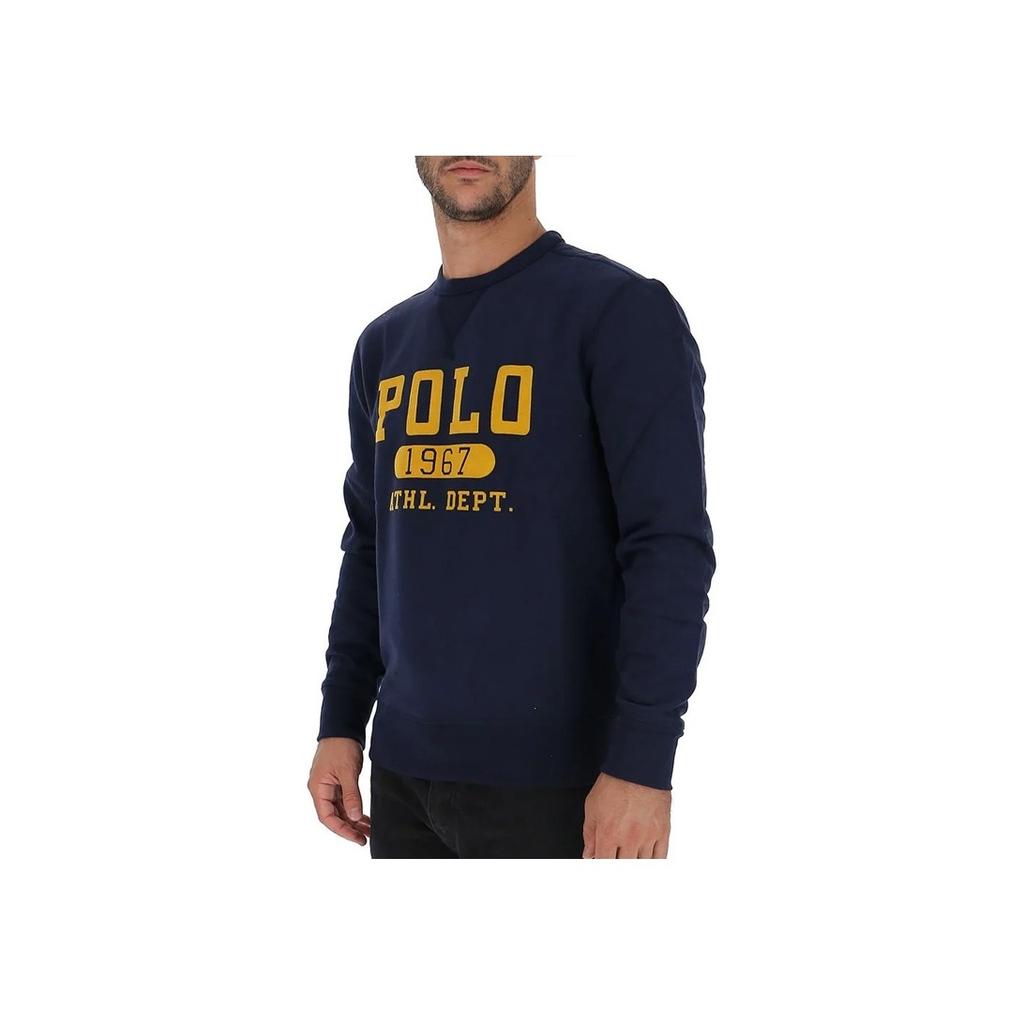Polo Ralph Lauren Ss23 Logo Letter Number Print Crewneck Long Sleeve Sweatshirt Men sweatshirt Navy-Blue 710766798-001