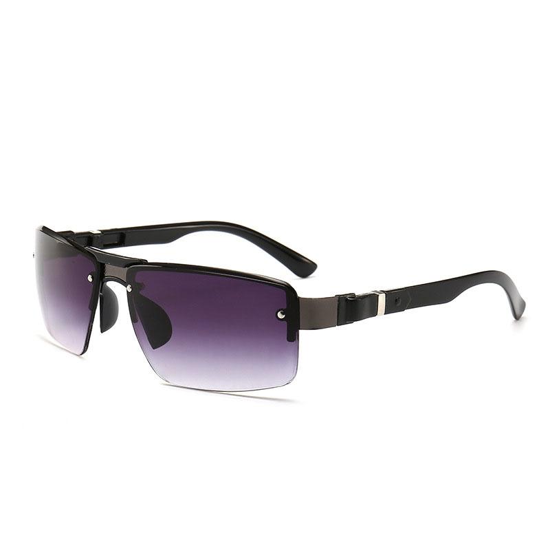 Fashion Men Vintage Metal Rectangle Sunglasses Classic Sun Glasses Coating Lens Driving Eyewear Men Women Sunglasses EMA