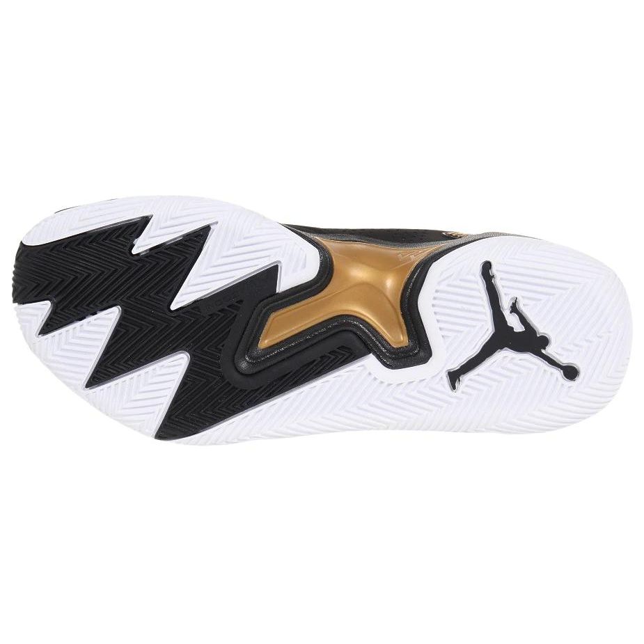 Jordan One Take 4 PF Mode Vielseitig Stoßdämpfung Rutschfest Langlebig Low-Top Basketballschuhe Herren Sneaker Schwarz Grau Gold DO7192-007