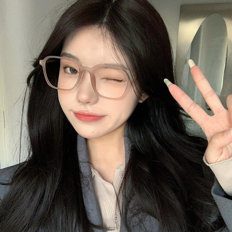 Trendy Anti Blue Light Myopia Glasses Women Square Frame Clear Lens Unisex Minus Diopter Near Sight Eyewear