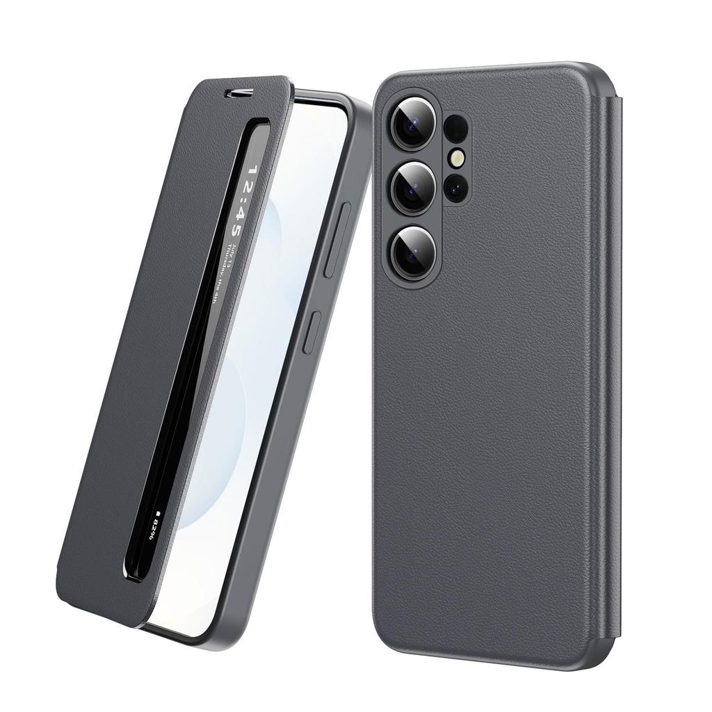 S25Ultra Smart Window Case, APP Wake Up/Sleep, Wallet Phone Card Cover For Samsung Galaxy S25 Ultra Card Pocket Holder