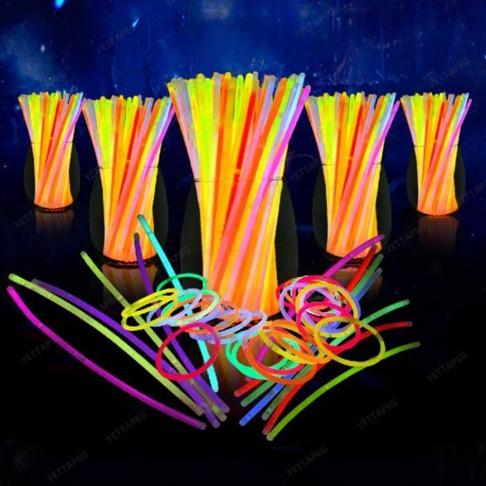 100 Glow Sticks In Tube - Party Supplies of Luminous Sticks, Colorful Glow In the Dark, Suitable for D