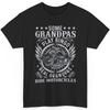 Grandpa Motorcycle T Shirt Biker Graphic Tee Real Grandpas Ride Bike Mens Top