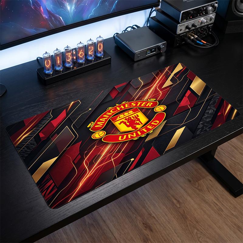 Manchester United Printed Large Mouse Pad, Non Slip Soft Rubber Gaming Desk Mat for Office Laptop Computer Decor