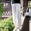Spring Summer Artistic Loose Sand-Washed Linen Casual Pants for Women - Slimming, Lightweight Meditation Lantern Style