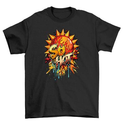 'Summer_77 Fireball Fun'' T-shirt - Hotter Than the Sun! 100% Cotton, Funny Graph