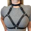 Verstellbare Punk-Hüft-Körperketten-Gürtel Gothic-Stil PU-Leder Halter Brustgeschirr für Damen Tägliches Tragen und Partys