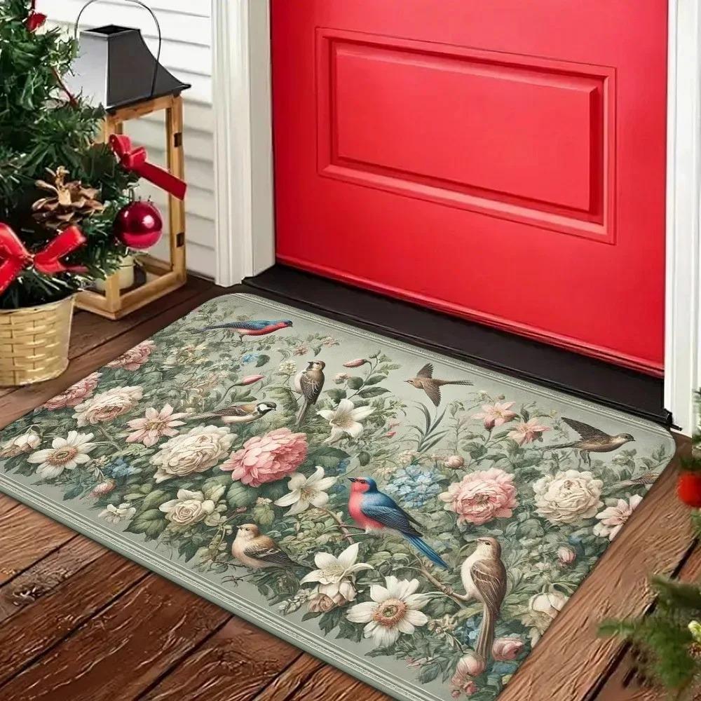 1PC Doodle Pattern Kitchen Rugs Non-Slip Door Mats Pop Design Bathroom Rug Bath Mat Carpet for Home Sink Laundry Decor