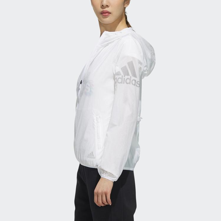 Women's Adidas Jackets Women's White Hooded Moderate Instructor