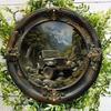 Jeep Landscape Metal Wall Art Waterproof Weather Resistant Round Sign Door Wreath HD Print Aluminum Decor