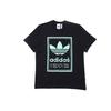 Oryginalny T-shirt z nadrukiem Trefoil po obu stronach, Casualowy, z krótkim rękawem, Męskie Koszulki, Czarny DJ2712