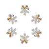 ANNACREATIONS 6 Pcs Korean Style Golden Metal Pearl Mini Hair Claw Clips - Hair Accessories & Jewelry for Women and Girls, Premium Strong Hold Smal
