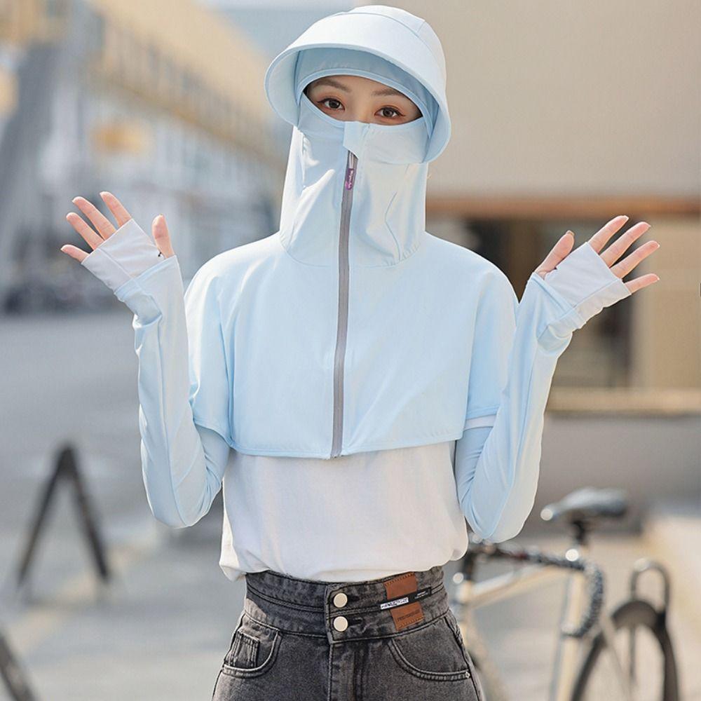 Ice Silk Face Protection Sun Hat Breathable Protective Shawl Hat New Protection Clothes For Women