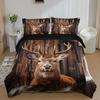 Forest Animal Deer Print Duvet Cover Set Soft Comfortable Duvet Cover For Bedroom Guest Room Bedding Set