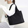 Large Capacity Women's Handbag, Fashion and Versatile Multi-layer Shoulder Bag, Solid Color Simple Commuting College Style Bags