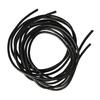 Round Cowhide Leather Straps, 2mm Ø, Black, 100 Cm, 2 Pieces