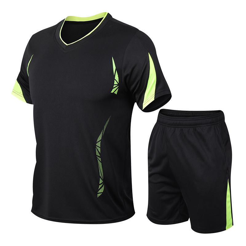 Sports Suit Men's Summer Fitness Short-sleeved T-shirt Men's Clothes Running Loose Tennis De Table