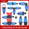 16PE Drip Irrigation Locking Pipe Fittings: Elbow, Tee, Plug, Bypass, Straight Connectors