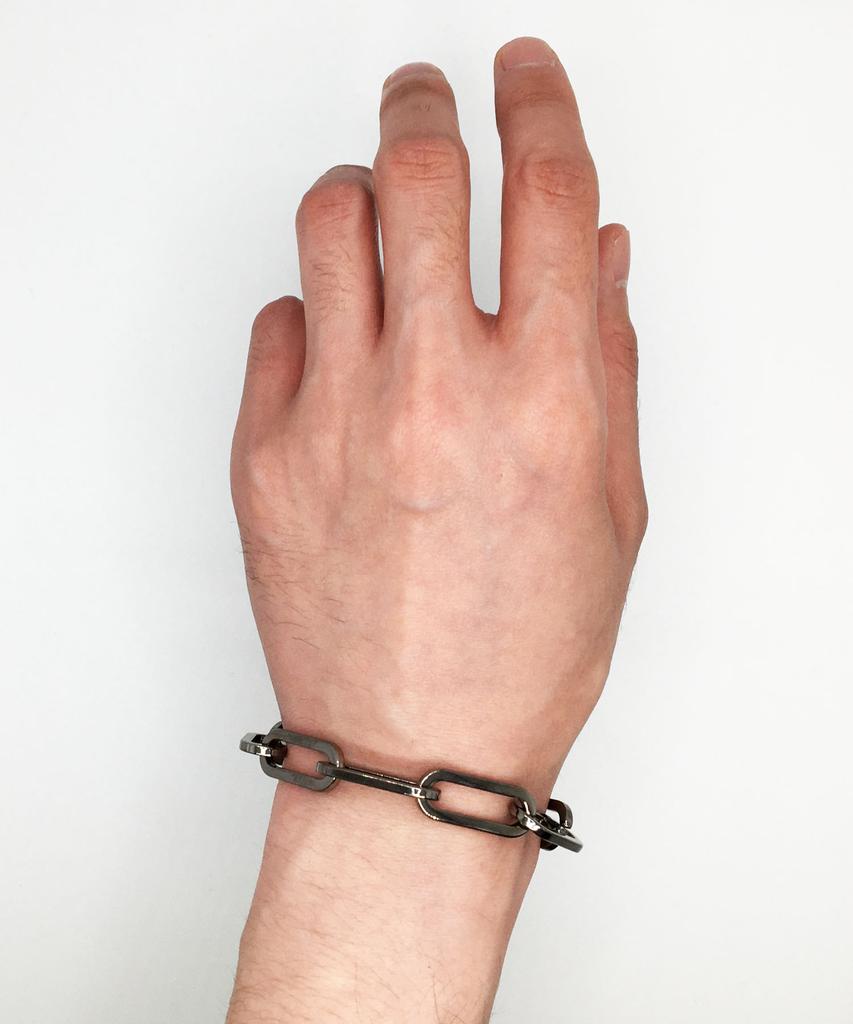Sexto [Bracelet][Surgical Steel] D Chain Bracelet Black