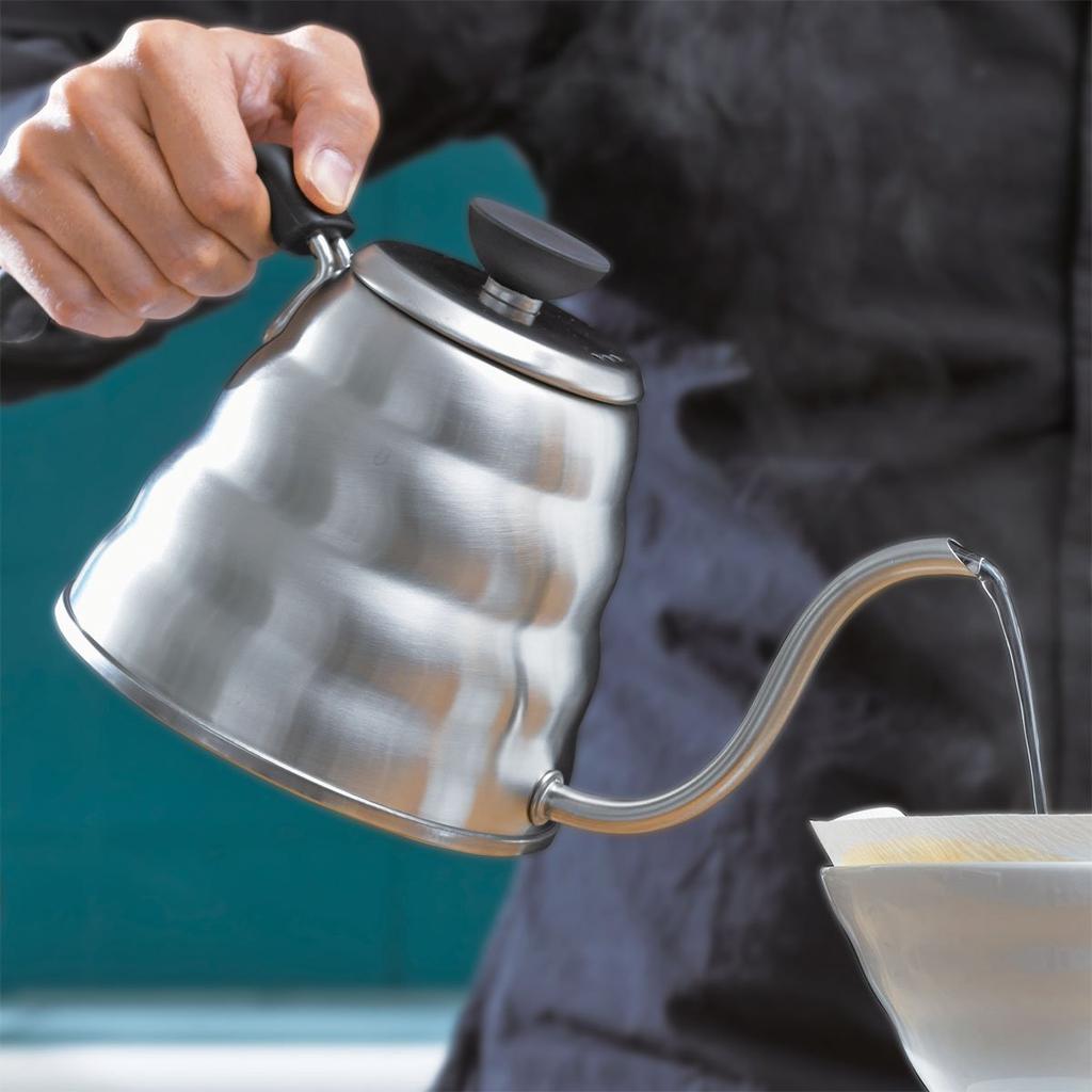 Hario V60 Βραστήρας Στάγματος Hairline Ασημί Πρακτικός 800ml Συμβατός με Γκάζι/Επαγωγική Εστία Κατασκευασμένο στην Ιαπωνία VKB-120HSV