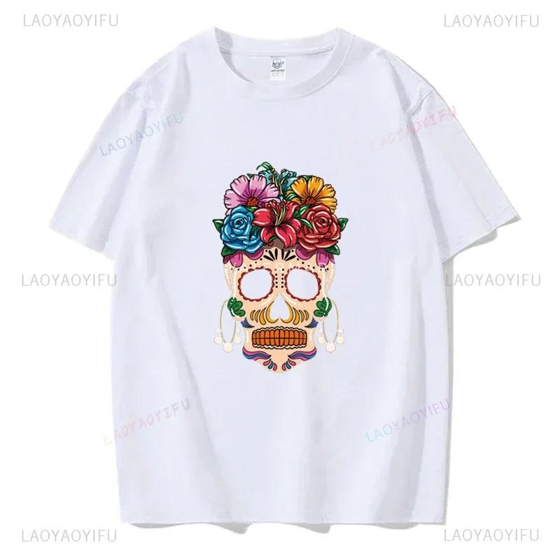 Mexicaanse Dag van de Doden ''DÍA DE LOS MUERTOS'' Bedrukt T-shirt Heren Grafisch T-shirt Casual Comfortabele Tees voor Zomer Dameskleding
