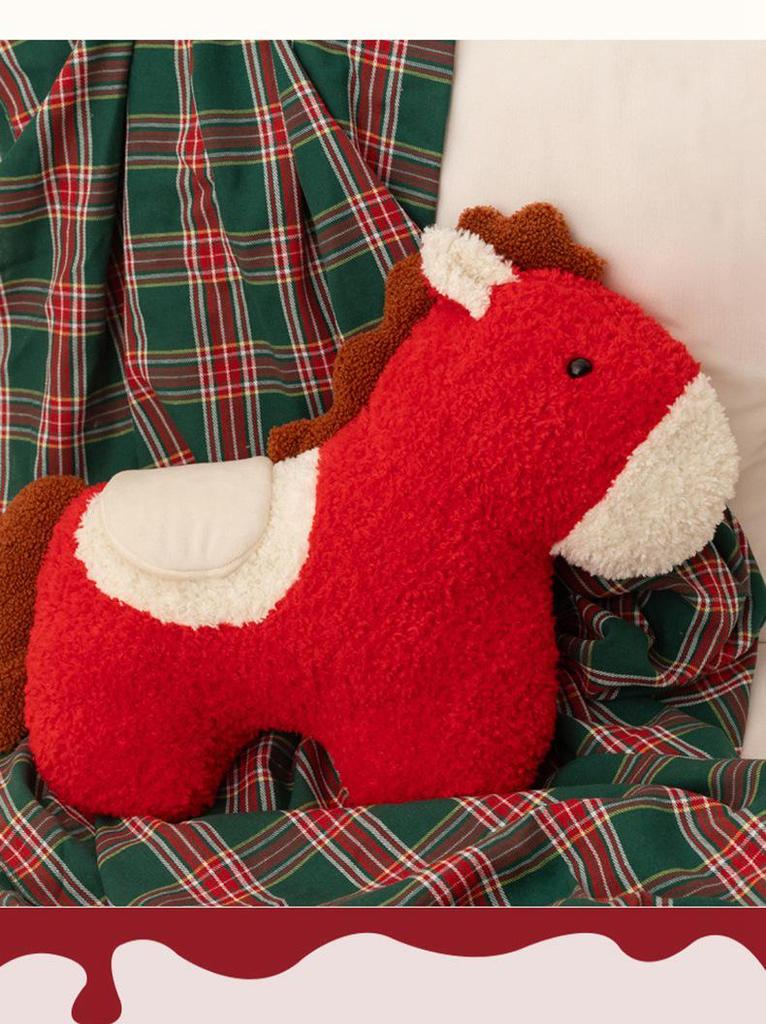 2026 Year of the Horse Chinese Horse Pillow Plush Doll Ornament - Children's New Year Gift