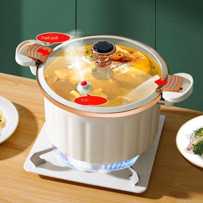 8L Large Capacity Micro Pressure Pot Non Stick Boiling Pot Multifunctional Cooking Pots  Kitchen