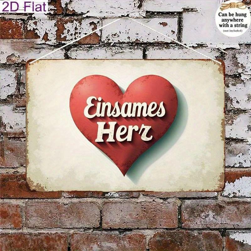 Valentine's Day Retro Metal Decorative Painting for Couples Bedroom Living Room Cafe Bar Restaurant