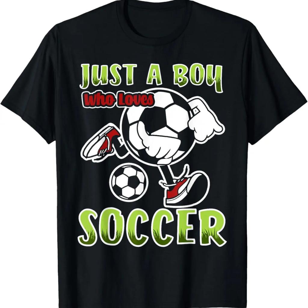 Just A Boy Who Loves Soccer Quote for Soccer Player T-Shirt
