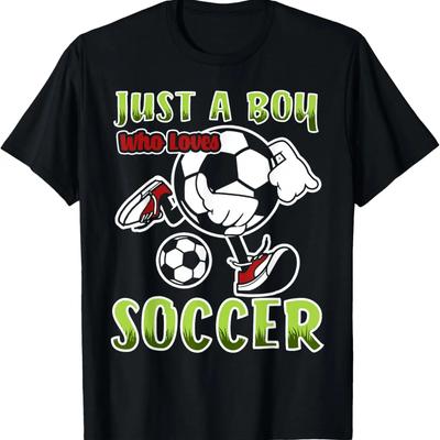 Just A Boy Who Loves Soccer Quote for Soccer Player T-Shirt