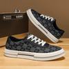 Frühjahresschuhe für Herren Canvas Freizeitschuhe Trend Print Flach Skateboard Schuhe Jugend Straße Cool Sneaker