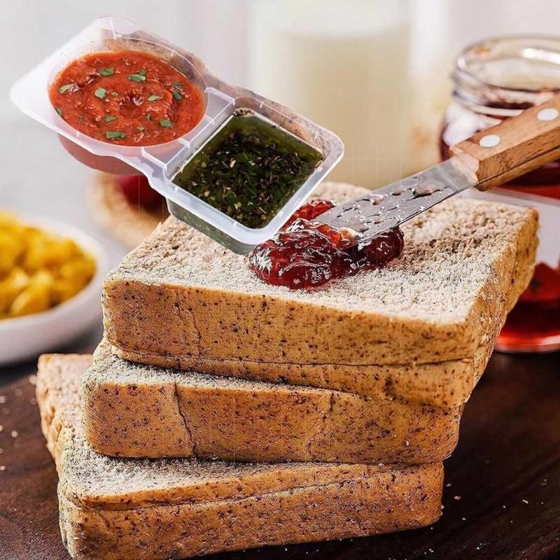 Small Food Container Sauce Box Sauce Container Sauce Dips Holders Seasoning Box Snacks Container Suitable for Sauce