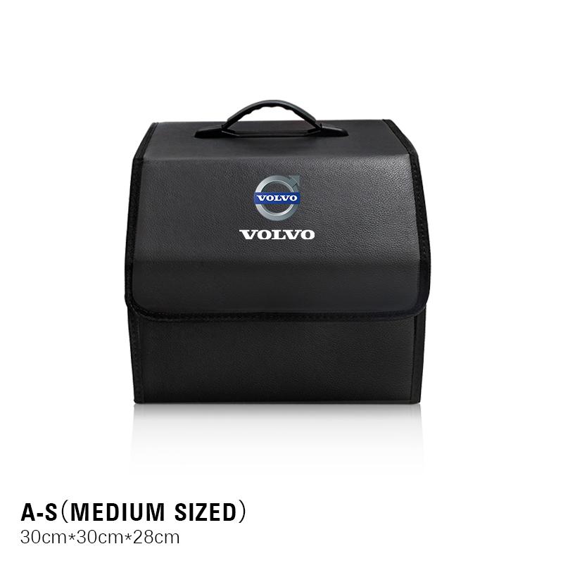 Car Trunk Leather Storage Box Foldable Auto Organizer Bag For Volvo Xc60 Xc90 V40 V60 S60 V50 V90 S80 C40 XC40 V70 XC70 C30 C70 AA6