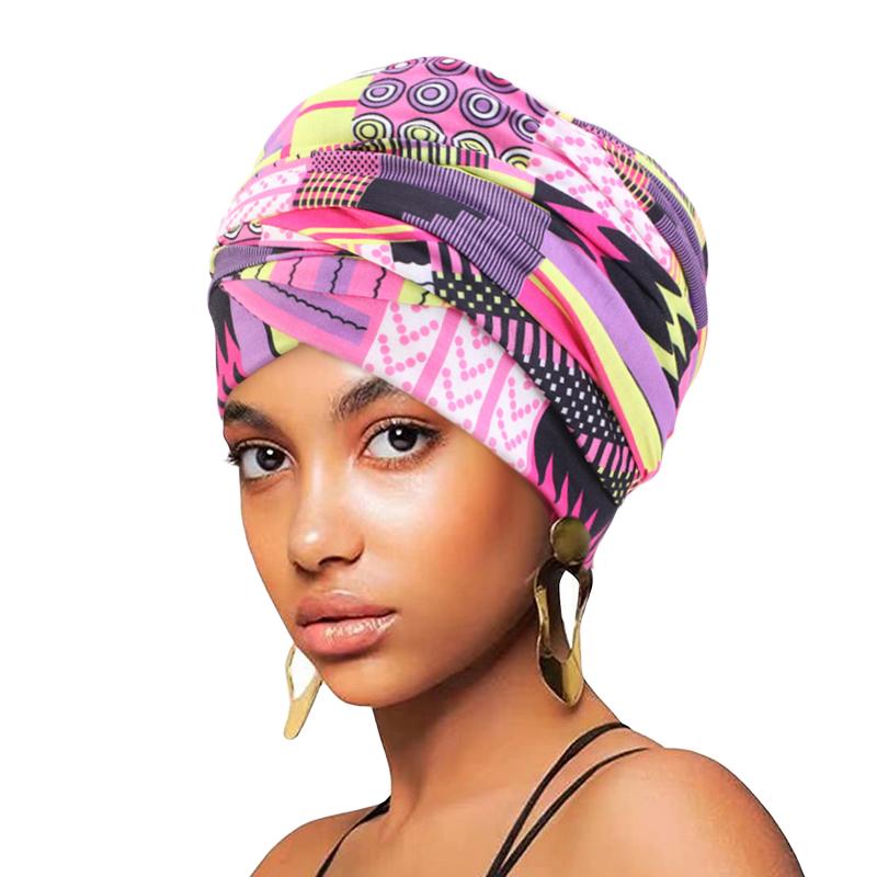 New Women African Print Turban Soft Headwraps Headband Long Hair Head Wrap Scarf Tie head scarf Bandanas Hair Accessories