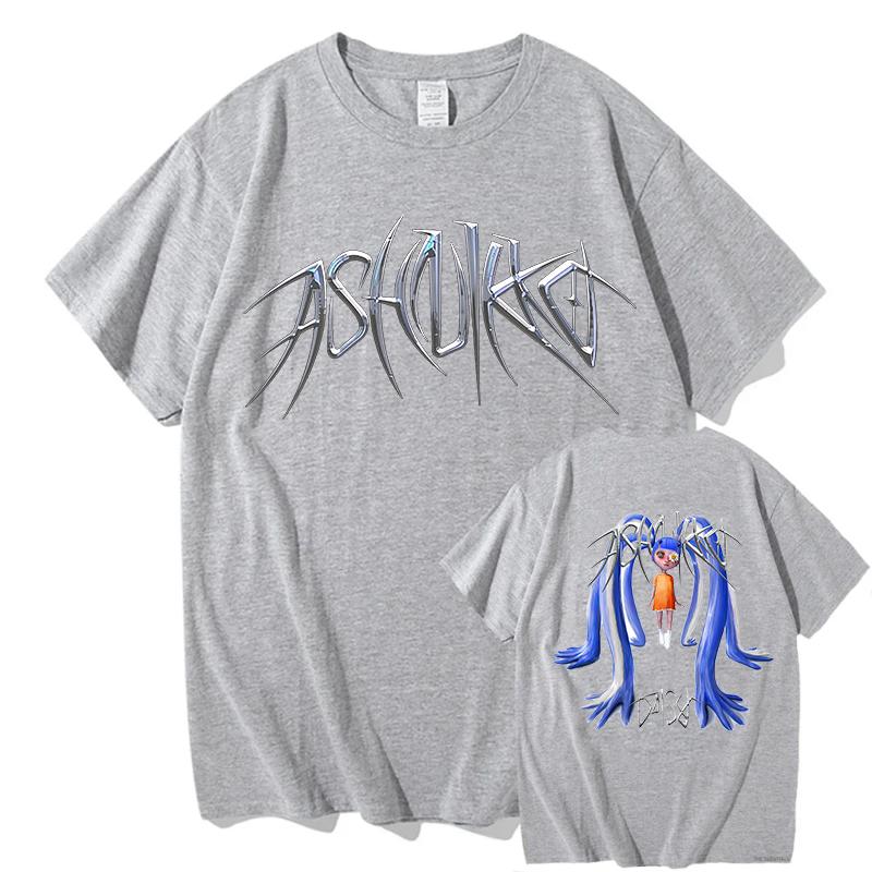 Ashnikko tricou itty bitty Salut Unisex Tură de Vară Merch Tricouri Modă Gât Rotund harajuku Mânecă Scurtă Topuri Estetice Streetwear