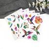 5Pcs Window Stickers Electrostatic-Adsorbed Flower and Bird Wall Home Decoration for Bathroom Kitchen Living Room