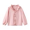 1116 Spring and Summer European and American New Long-sleeved Ruffle Shirt Women's Shirt