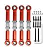 4pcs Adjustable Servo Links Tie Rod for FMS 1 24 for FCX24 RC Car High Accuracy Aluminum Alloy Iron RC Steering Pull Rod
