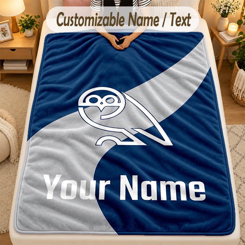 Coperta di Flanella Sheffield Wednesday FC Testo con Nome Personalizzato Morbida Calda Plaid Decorazione per la Casa Regalo